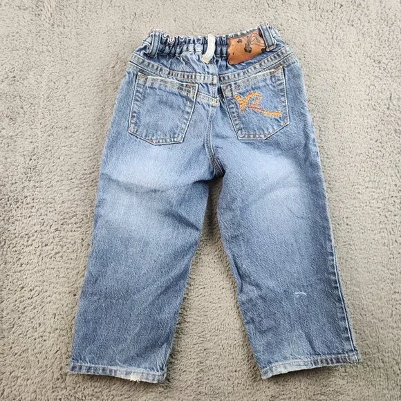 Vintage Y2K Roca Baby Rocawear Denim Jeans Boys Size 4T Skate Grunge Embroidered - Picture 2 of 14